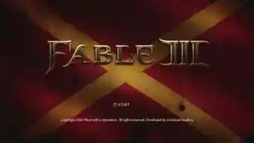 Fable 3 (USA) screen shot title